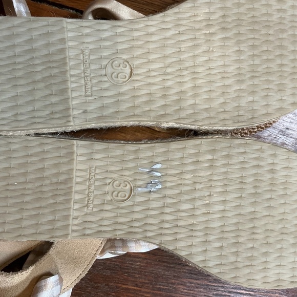 Free People Go For Gingham Wrap Sandals Natural Espadrille Tie Up Shoes Women’s - Picture 12 of 12